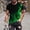 Green, variant on Dolkfu Golf Shirts for Men Short Sleeve Crew Neck Blue Flame Tops Western Style Patchwork Mens T-Shirts