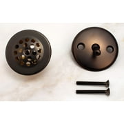 Bathtub Tub Replacement Drain Trim Kit - Oil Rubbed Bronze Finish, Trip Lever Drain Type, Stainless Steel Drain Cover, Copper Body, Zinc Lever Plate By Plumb USA