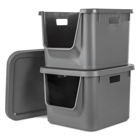walmart stackable bins your zone