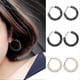 thumbnail image 2 of Pendientes de aro circulares elegantes de Farfi Lady, joyería para bodas, fiestas, cócteles, regalo, negro y blanco, 2 of 5