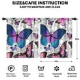 thumbnail image 2 of Blackout Kids Curtains,Purple Butterfly Rose Pattern Childrens Insulated Curtains Set Of 2,Bedroom Essentials,Toddler Room Decor 52"x63", 2 of 5