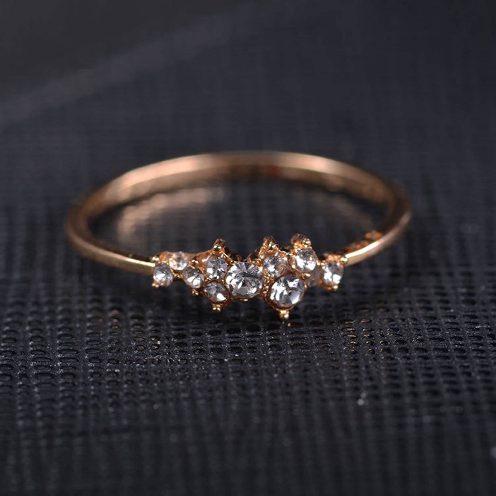 TKing Fashion Wedding Band for Women, Diamond Wedding Rings White