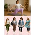 thumbnail image 3 of SHOWMALL Women Plus Leggings 26" Workout Yoga Pants for Women Navy Blue 1X Tummy Control Running Leggings, 3 of 9