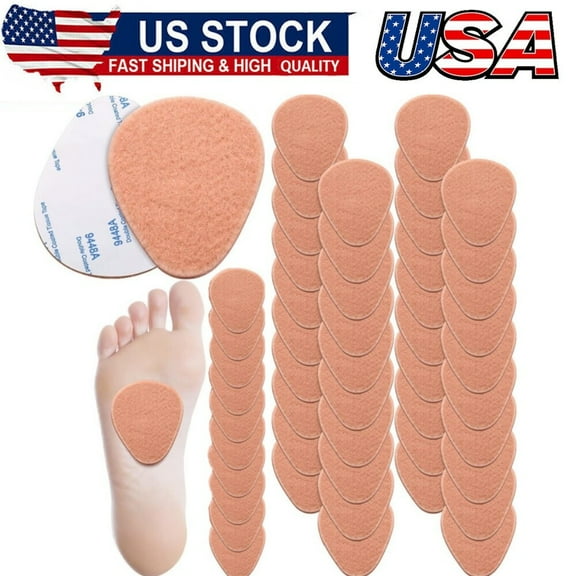 50 Pcs Metatarsal Pads Ball of Foot Pain Relief Cushions 1/4 Inch Thick Metatars