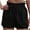 Black, variant on Kmdttou High-Waisted Yoga Shorts Summer New Solid Color Wood Ear Waist Pocket Casual on Clearance,Army Green M
