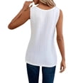 thumbnail image 5 of Enridrech S-5XL Womens Plus Size Tank Top Solid Color Tanks with Button Crew Neck Sleeveless Summer Tops Loose Blouse, 5 of 7