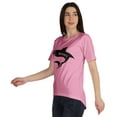 thumbnail image 4 of Inkmeso Scoop-Neck Mommy Shark Graphic Tshirt Short Sleeve Women Cotton Tee Casual, 4 of 8
