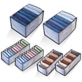 thumbnail image 1 of Organizador de ropa lavable para armario de 6 piezas, organizador de ropa lavable para tela doblada, almacenamiento de ropa (2 grandes + 4 pequeños), 1 of 7