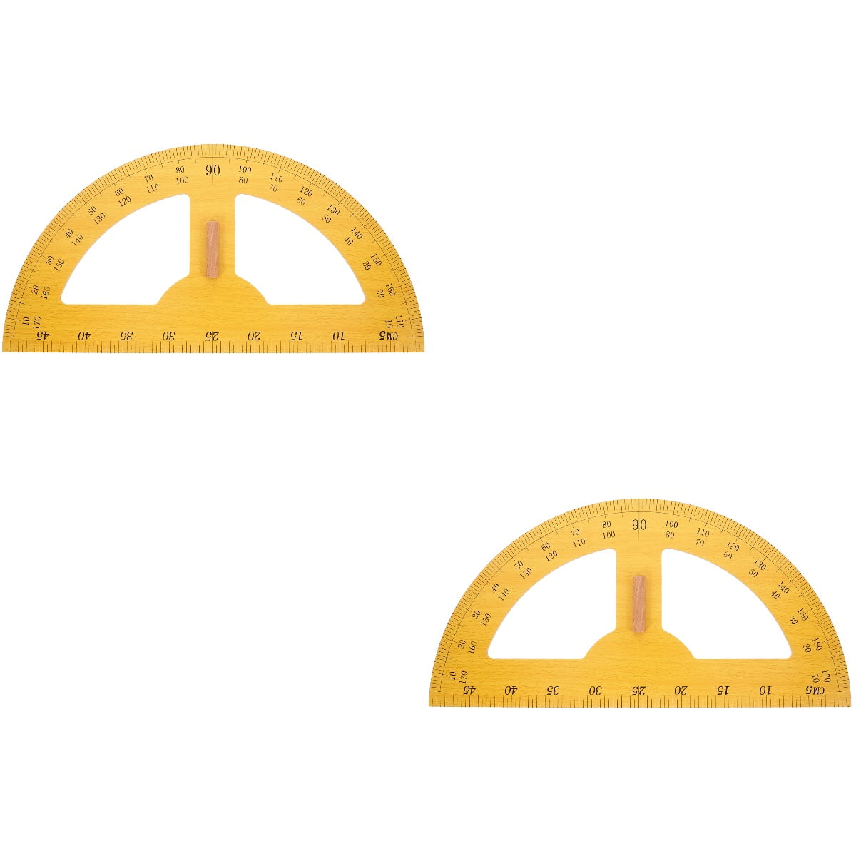 Worgeous 2pcs Giant Protractor Semi-circle Angle Protractor Measuring Tool 180 Degree Protractor