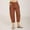 02 Orange, variant on Weiqiqre Women's Shorts Summer Wide Leg Capris Drawstring Elastic High Waist Cotton Cropped Trousers with Pockets