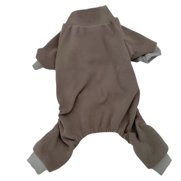 TELOLY 1Pcs Dog Pajamas,Velvet Dog Coats for Medium Dogs,Dog Sweater,Brown,Xs