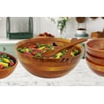 thumbnail image 3 of Woodard & Charles 3 Piece 10" Wood Salad Serving Bowl and Server Set, 3 of 6