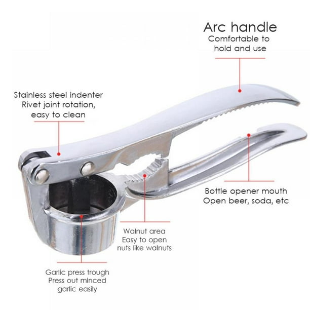 Pampered Chef Garlic Press 2575 - Easy Squeeze, Rust Proof, Ergonomic  Handle - Professional Garlic Mincer & Ginger Press with Handy Cleaning  Brush 