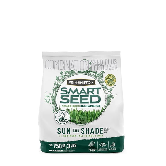 Pennington Smart Seed Sun and Shade MVR1 Tall Fescue Grass Seed Mix for Southern Lawns 3 lb