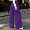 thumbnail image 4 of Womens Wide Leg Sweatpants Baggy Fall Lounge Sweat Pants Fleece Straight Leg Pants with Pockets and Drawstring Waist,Lightweight Soft Sweat Pants, Casual Gym Workout Pants, 4 of 8