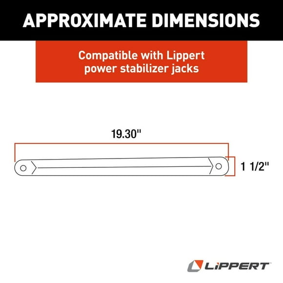 Lippert Components Trailer Stabilizer Jack Stand Lock Arm 1134122 Lock Arm Nut Mount; Bolt On Installation; Yellow Steel; Single