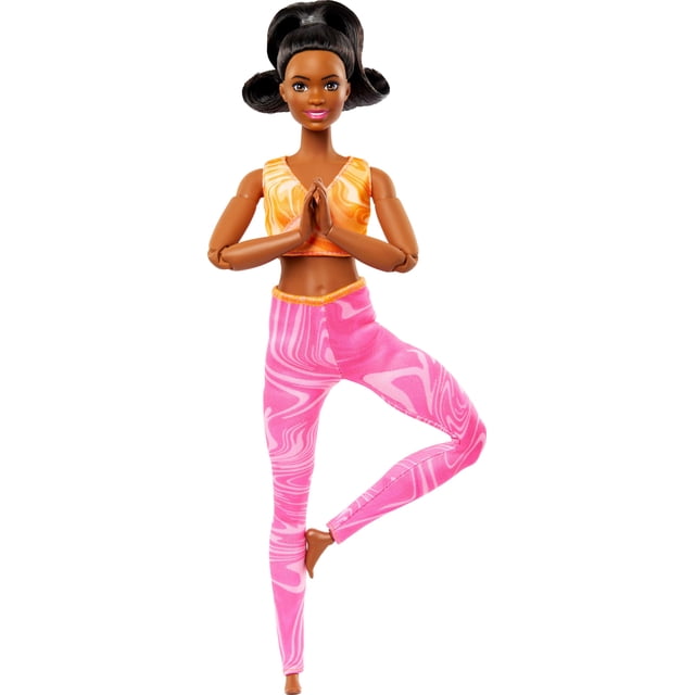 Barbie Made To Move Fashion Doll, Brunette Wearing Removable Sports Top & Pants, 22 Bendable “Joints”