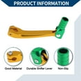 thumbnail image 3 of Palanca de cambio de motocicleta plegable para Honda CRF150F 2003-2017, aleación de aluminio, palanca de cambio dorada con cabeza verde, 3 of 6
