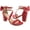 Red, variant on Women's High Heel Sandals with Bow Strappy Chunky Heel Dress Shoes for Party Wedding