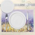 thumbnail image 3 of Ambesonne Floral Place Mats Set of 4, Idyllic Pastoral Flower, Standard Size, Yellow Purple, 3 of 6