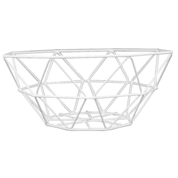 Frutero Octagonal Blanco Acero Inoxidable Cocina Brang