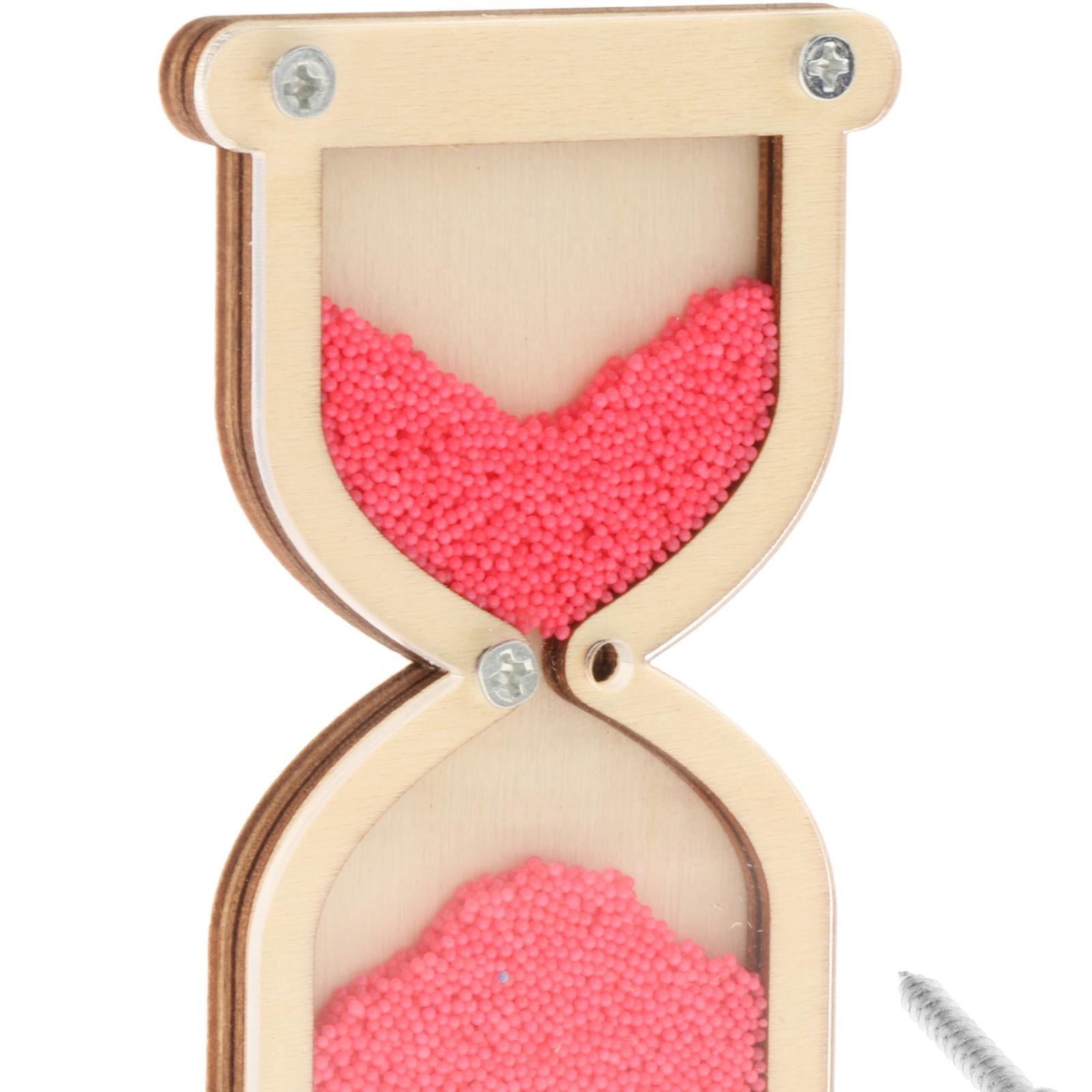 Sablier En Bois Pour Tableau Occupé Montessori - Accessoire DIY, Jouet Développement Motricité, Rouge Prune