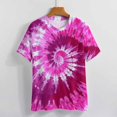 thumbnail image 3 of Colorful Swirls Tie-dye Women's T-Shirt Short Sleeve T Shirts Tops Tee Ladies Loose T, 3 of 6
