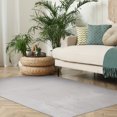 thumbnail image 1 of Avenue B Faux Fur Grey Area Rug, 4x6 Recommended locations are Living Room, Bedroom or Dining Room, 1 of 6