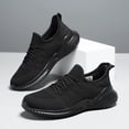 thumbnail image 6 of Men's White Breathable Knit Running Shoes, Lightweight Lace-Up Athletic Sneakers, Non-Slip Casual Footwear for Gym, Walking, and Everyday Activities, 6 of 10