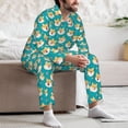 thumbnail image 7 of Naloa Cute Shiba1 Men’s Pajamas Set - Long Sleeve Button Down Sleep Shirt and Pajama Bottoms Sleepwear Set-XX-Large, 7 of 7