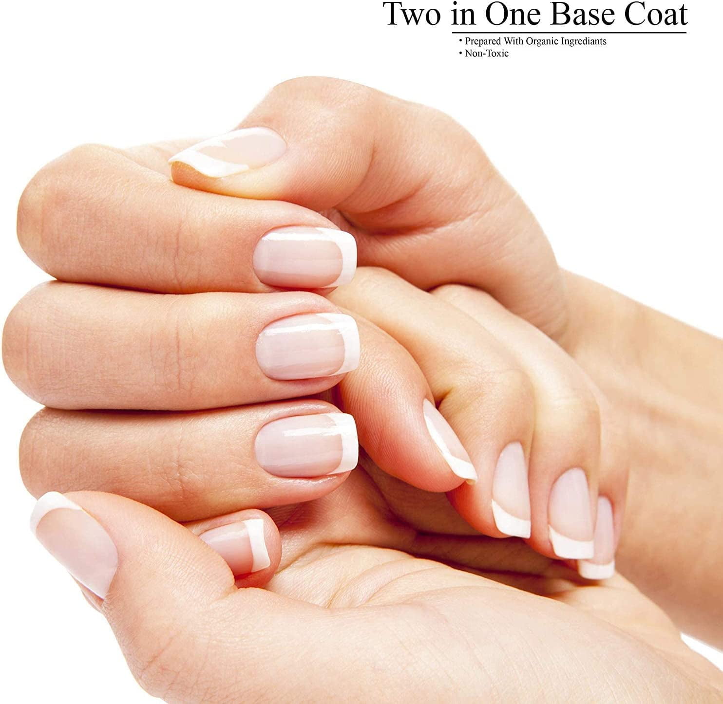 Two in One Base Coat Top Coat – Nail Polish Clear with Amazing Nail Polish Remover Tea Tree Oil Based Formula moisturize and Nourish Nails