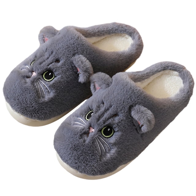 Pantufla Zapatillas de casa para hombre y mujer, pantuflas acogedoras y lindas con forma de gato, de felpa, para invierno Ndcxsfigh Tenis De Mujer Tenis De Hombre