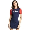 Fila Women's Roslyn Dress, Peacoat/Chinese Red/White, Medium