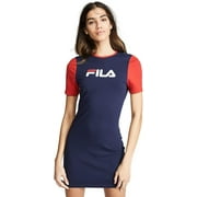 Fila Women's Roslyn Dress, Peacoat/Chinese Red/White, Medium