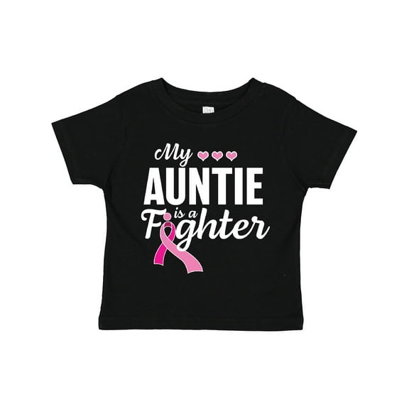 Inktastic Breast Cancer Awareness My Auntie is a Fighter Boys or Girls Toddler T-Shirt
