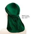 thumbnail image 7 of Dengjunhu Headscarf Cap Hip Hop Solid Color Elastic Oversized Headwear Clothes Accessory Velvet Women Men Long Tail Headwrap Bandana for Outdoor, 7 of 7
