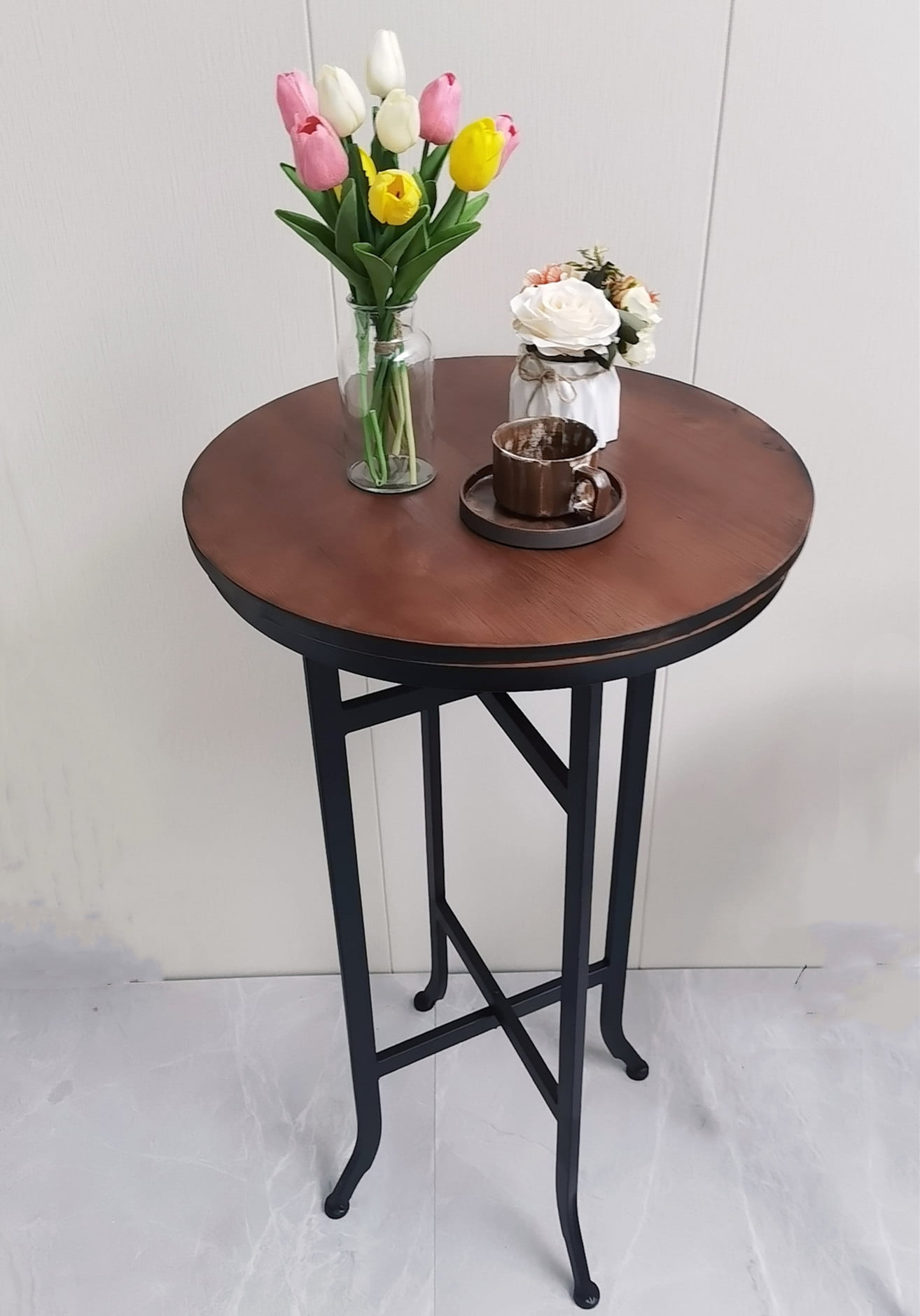 Bar Round Tables,Pub Bistro Cocktail Pedestal Table,Kitchen, Dining