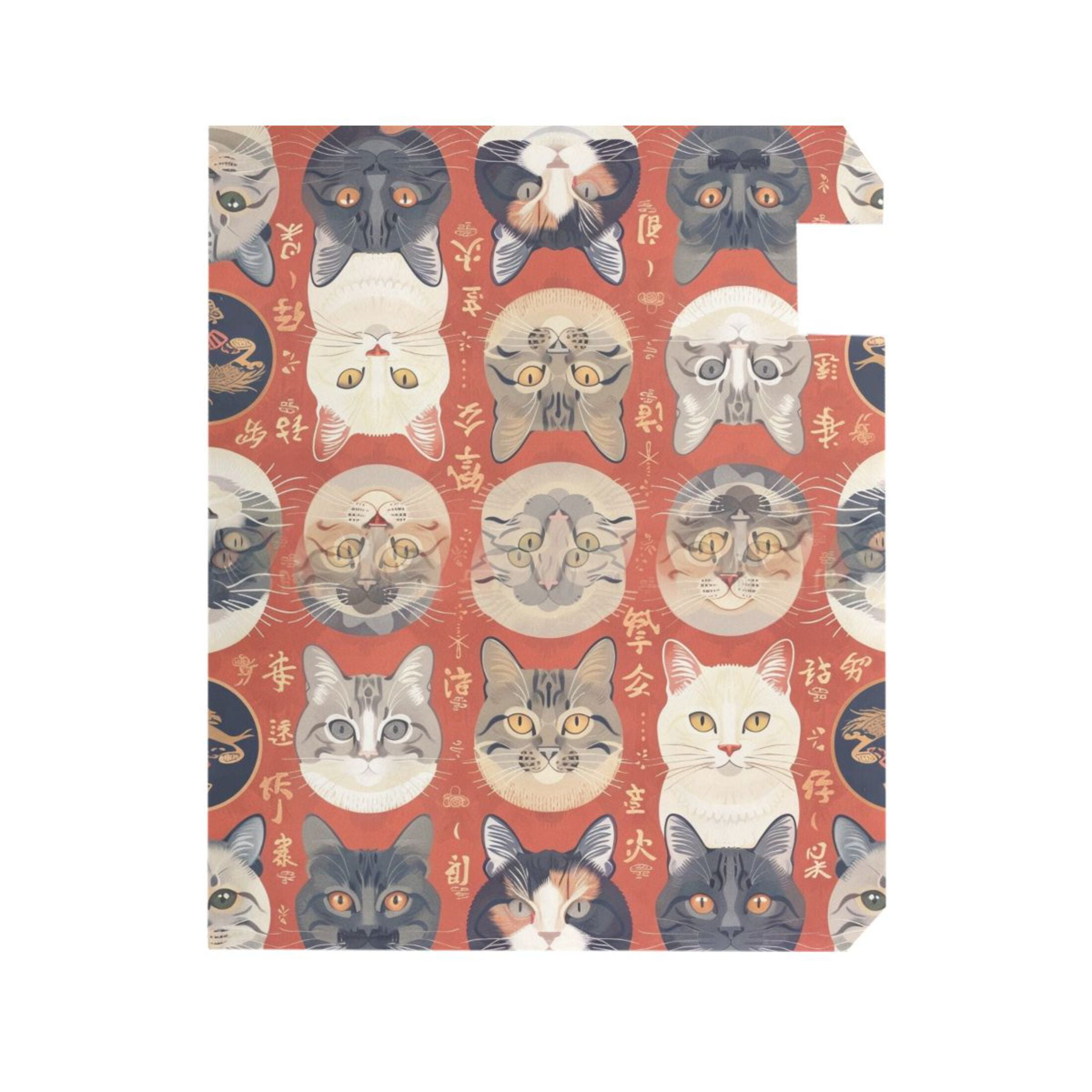 Cats Face Magnetic Mailbox Covers 25.5" X 21" Post Letter Box Wraps Waterproof Garden Yard Outdoor Decoration