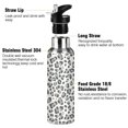 thumbnail image 3 of Yayeee 20oz Insulated Water Bottle Double Wall Stainless Steel with Flip Straw Lid, Gray Leopard Pattern, 3 of 7