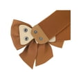 thumbnail image 2 of CINTURÓN ELÁSTICO ANCHO PARA MUJERES TALLA PLUS INSPIRADO EN LA MODA CON DECORACIÓN DE LAZO EN LA CINTURA, CINTURONES VERSÁTILES DE 37.8-45.3" COLOR MARRÓN, 2 of 5