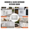 thumbnail image 4 of VEVOR BBQ Access Door, 24W x 17H Inch Single Outdoor Kitchen Door, Stainless Steel Flush Mount Door, Wall Vertical Door with Handle and vents, for BBQ Island, Grilling Station, Outside Cabinet, 4 of 9
