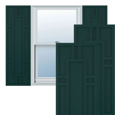 

Ekena Millwork 18 W x 78 H True Fit PVC Hastings Fixed Mount Shutters Thermal Green (Per Pair - Hardware Not Included)