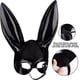 thumbnail image 3 of Rabbit Mask, Black Masquerade Mask, Rabbit Eye Mask with Ears for Halloween Party Costume Cosplay Easter Carnival, 3 of 5