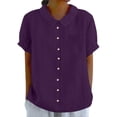 thumbnail image 1 of Casual Women's Shirts Button Down With Pocket Versatile And Stylish For Spring And Summer Perfect For Everyday Wear, 1 of 5