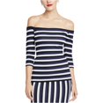 thumbnail image 1 of Rachel Roy Blusa con hombros descubiertos Wren a rayas para mujer, multicolor, mediana, 1 of 1