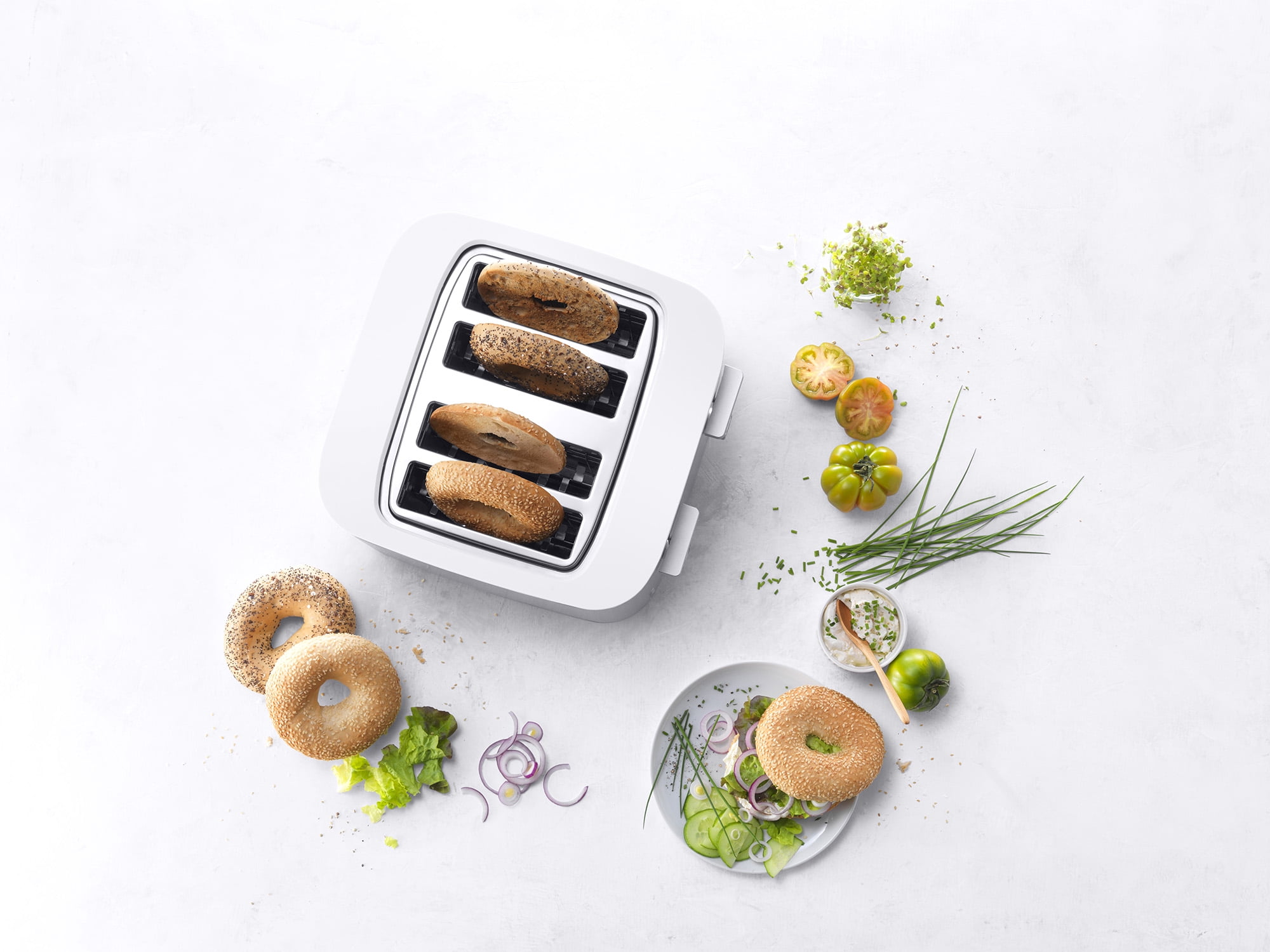 ZWILLING Enfinigy 4-Slice Toaster, Extra Wide 1.5" Slots for Bagels and Toast, Silver