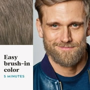 Just For Men Mustache & Beard, Beard Dye for Men with Brush Included, With Keratin Biotin Aloe and Coconut Oil for Healthy Facial Hair - Light Brown, M-25, Pack of 1 (Packaging May Vary)