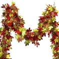 thumbnail image 2 of Fall Tinsels Garland Metallic Hanging Garland, Shiny Thanksgiving Party Decoration for Fireplace Door Wall Stairs Windows, Durable Reusable Fall Garland for Holiday Home Decor, 2 of 7
