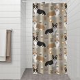 thumbnail image 2 of Cartoon Corgi and Coffee Shower Curtain 36"x72" ,Bathroom Decorative Shower Curtains Set with 12 Hooks,Modern Waterproof Washable Shower Curtain, 2 of 6