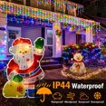 thumbnail image 3 of Icicle Lights Heceltt 960 LED, 30 m, 8 modos, temporizador, memoria con temporizador (paquete de 2), 3 of 6